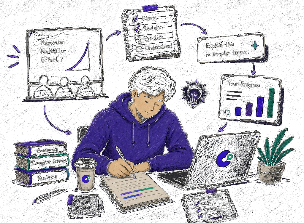 Every student learns differently illustration - CC>AI Dark
